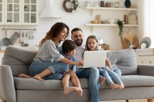 Happy family as type of audience for Google Ads Campaign
