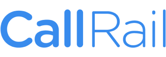 CallRail logo featuring sleek blue lettering on a white background.