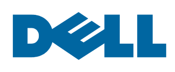 Blue Dell logo on a white background.