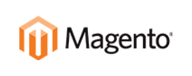 Magento logo in orange with modern text design