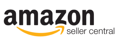 Amazon Seller Central logo with a black font and orange arrow.