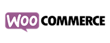 WooCommerce logo with purple and black text.