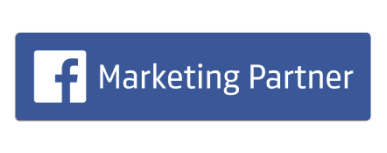 Facebook Marketing Partner Badge in Blue and White